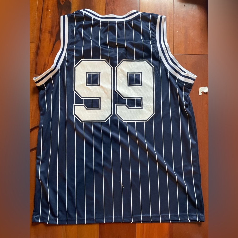 99 Aaron Judge Pinstripe Basketball Jersey